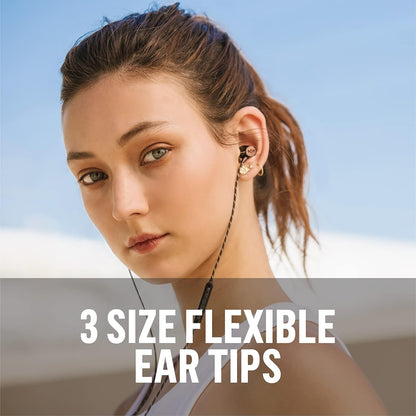 Uplift 2: Wired Earphones with Microphone and Sustainable Materials (Black)